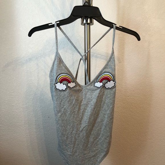 ❌SOLD❌ Rainbow patch bodysuit - Picture 2 of 5